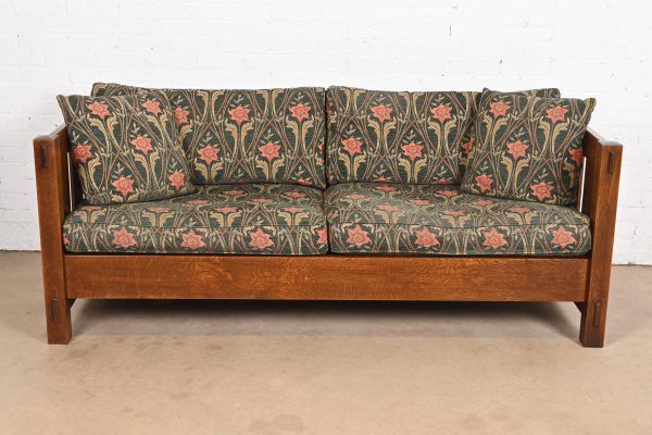 Stickley Mission Oak Arts and Crafts Settle Sofa - Image 2