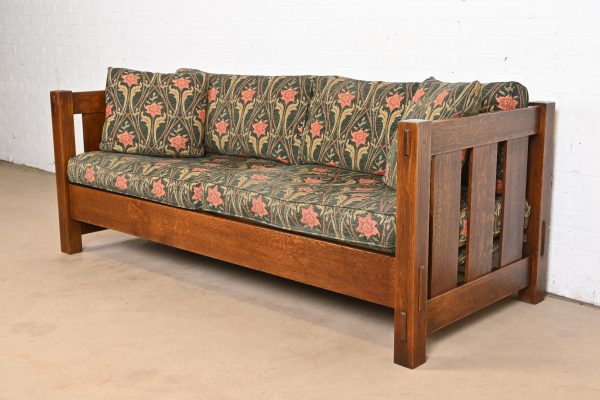 Stickley Mission Oak Arts and Crafts Settle Sofa - Image 3