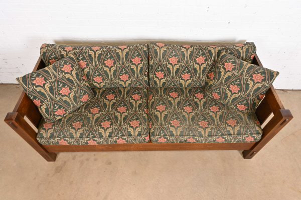 Stickley Mission Oak Arts and Crafts Settle Sofa - Image 5