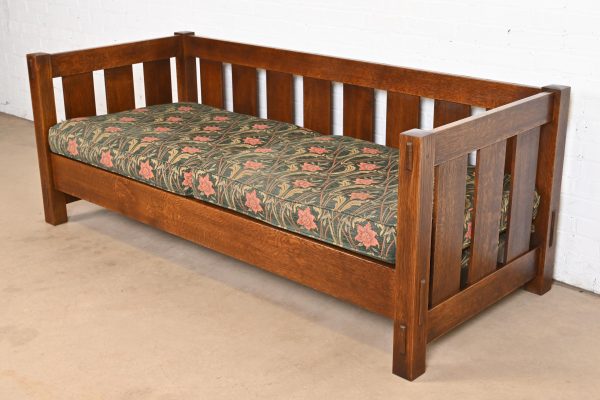Stickley Mission Oak Arts and Crafts Settle Sofa - Image 6