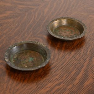 Apollo Studios Arts & Crafts Hammered Copper Ashtrays or Catchalls, Pair