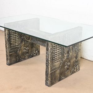 Adrian Pearsall Mid-Century Modern Brutalist Glass Top Dining Table, 1960s