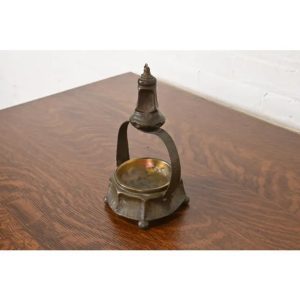 Apollo Studios New York Arts & Crafts Hammered Copper Table Lighter With Ashtray, Circa 1920s