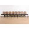 Baker Furniture French Regency Louis XVI Ebonized and Gold Gilt Cane Back Dining Chairs, Set of Eight - Image 2
