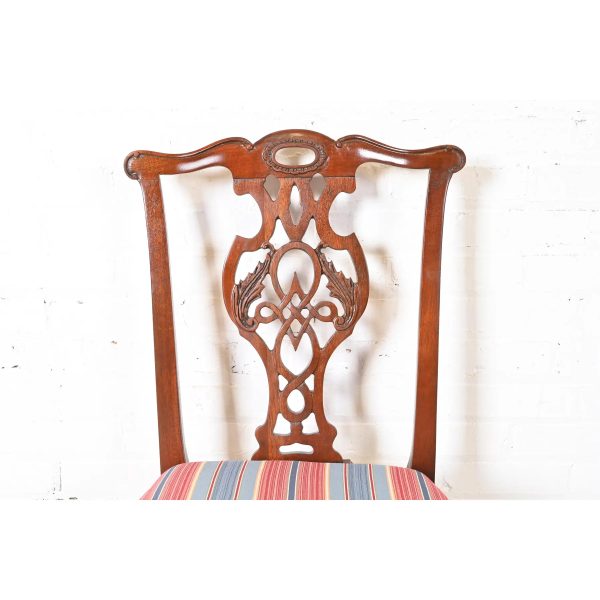 Baker Furniture Historic Charleston Georgian Carved Mahogany Dining Chairs, Set of Six - Image 7