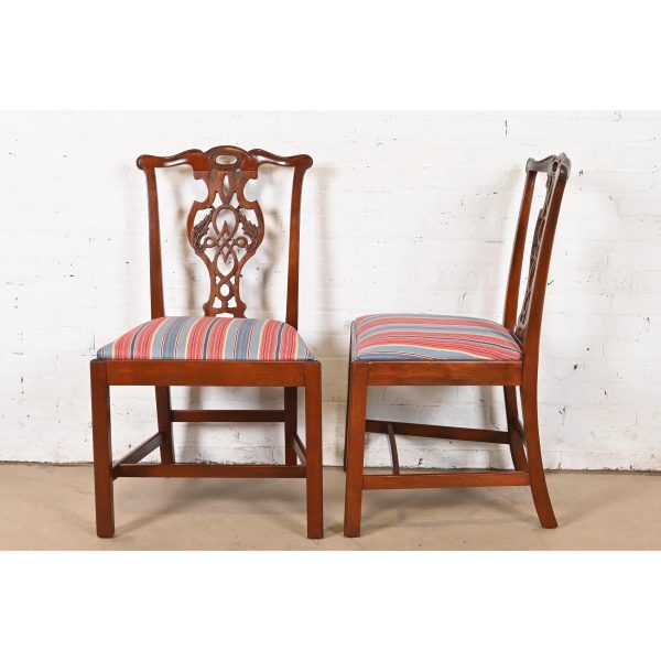 Baker Furniture Historic Charleston Georgian Carved Mahogany Dining Chairs, Set of Six - Image 6