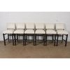 Ethan Allen Modern Mahogany and Leather Bar Stools, Set of Six - Image 3