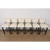 Ethan Allen Modern Mahogany and Leather Bar Stools, Set of Six - Image 5