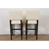 Ethan Allen Modern Mahogany and Leather Bar Stools, Set of Six - Image 9