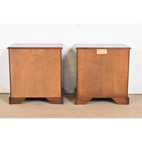 Henkel Harris Georgian Solid Mahogany Nightstands, Pair - Image 11