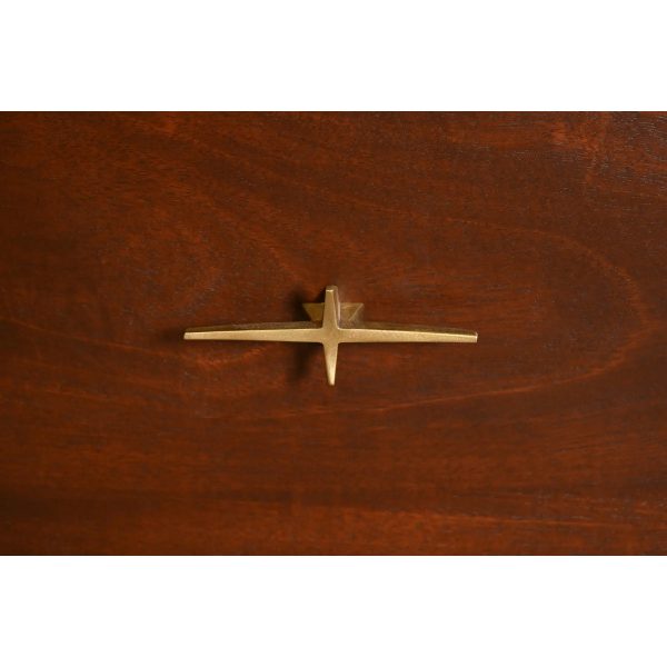 John Widdicomb Mid-Century Modern Sculpted Walnut Dresser or Credenza, Newly Refinished - Image 7