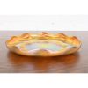 Louis Comfort Tiffany Favrile Iridescent Art Glass Plate With Scalloped Edge