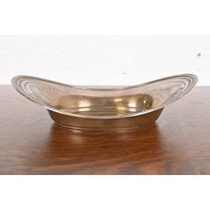 Tiffany & Co. Antique Art Deco Sterling Silver Reticulated Centerpiece Bowl or Bread Bowl