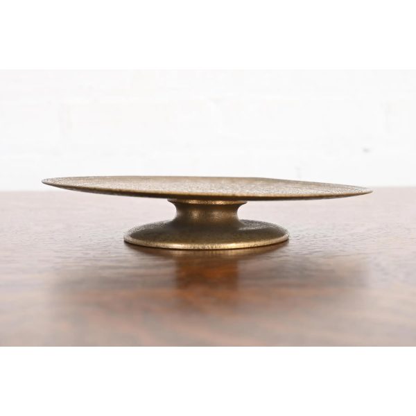 Tiffany Studios New York Greek Key Bronze Footed Charger Plate or Tray - Image 3