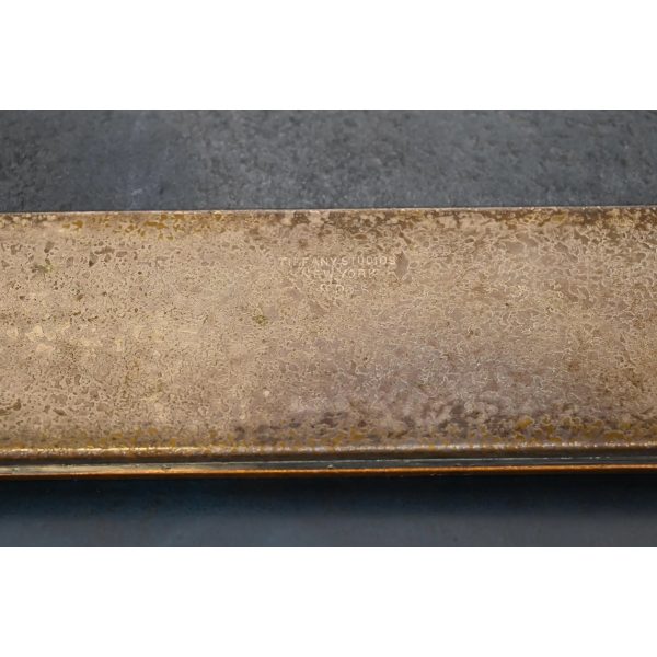Tiffany Studios New York Zodiac Bronze Blotter Ends With Leather Desk Blotter - Image 8