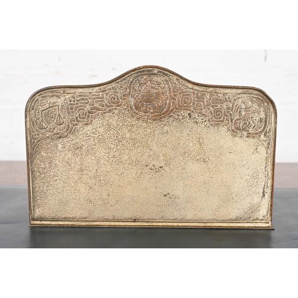 Tiffany Studios New York Zodiac Pattern Bronze Doré Letter Rack - Image 8