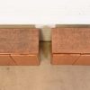 Milo Baughman for Thayer Coggin Burl Wood and Brass Bedside Chests, Newly Refinished - Image 7