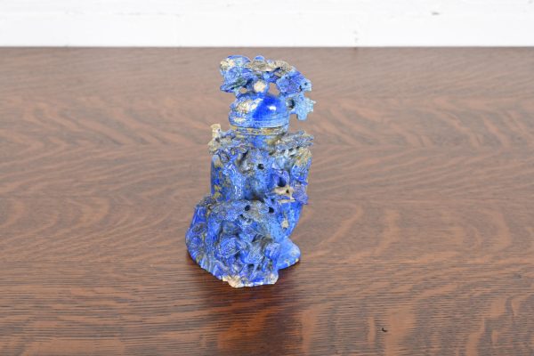 Antique Chinese Lapis Lazuli Birds and Tree Lidded Jar - Image 2
