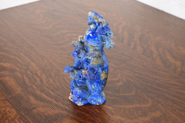 Antique Chinese Lapis Lazuli Birds and Tree Lidded Jar - Image 3