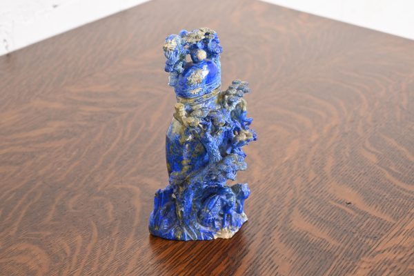 Antique Chinese Lapis Lazuli Birds and Tree Lidded Jar - Image 4