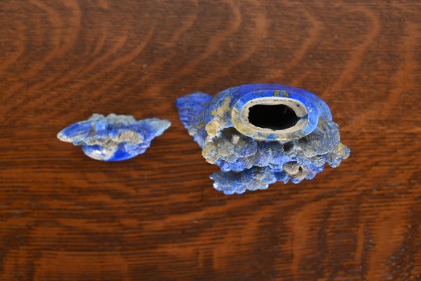 Antique Chinese Lapis Lazuli Birds and Tree Lidded Jar - Image 7