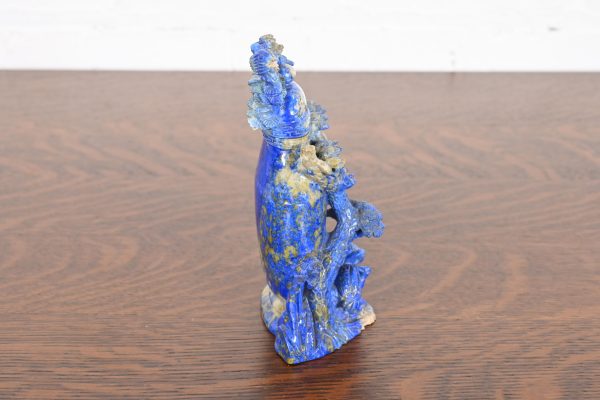 Antique Chinese Lapis Lazuli Birds and Tree Lidded Jar - Image 9