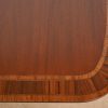 Baker Furniture Style English Georgian Monumental Banded Mahogany Double Pedestal Extension Dining Table, Newly Refinished - Image 6
