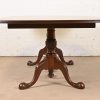 Baker Furniture Style English Georgian Monumental Banded Mahogany Double Pedestal Extension Dining Table, Newly Refinished - Image 11