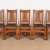 Limbert Antique Mission Oak Arts & Crafts Dining Chairs, Set of Five - Image 2