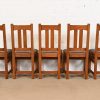 Limbert Antique Mission Oak Arts & Crafts Dining Chairs, Set of Five - Image 6