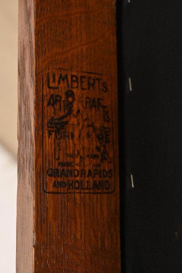 Limbert Antique Mission Oak Arts & Crafts Dining Chairs, Set of Five - Image 11