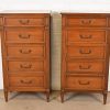 French Regency Louis XVI Cherry Wood Lingerie Chests by National Mt. Airy, Pair - Image 2