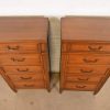 French Regency Louis XVI Cherry Wood Lingerie Chests by National Mt. Airy, Pair - Image 9