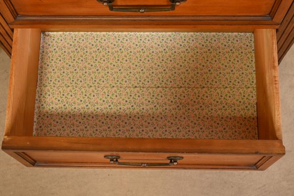 French Regency Louis XVI Cherry Wood Lingerie Chests by National Mt. Airy, Pair - Image 6
