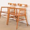 Paul McCobb Planner Group Solid Maple Spindle Back Armchairs, Pair - Image 2