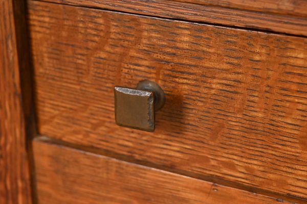 Limbert Antique Mission Oak Arts & Crafts Drop Front Secretary Desk, Circa 1900 - Image 7