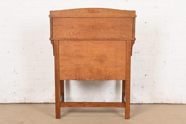 Limbert Antique Mission Oak Arts & Crafts Drop Front Secretary Desk, Circa 1900 - Image 11