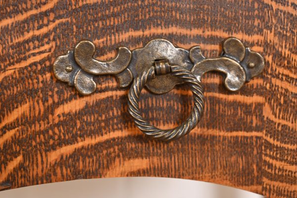 R. J. Horner Style Antique Victorian Tiger Oak Ladies Writing Desk, Circa 1890 - Image 8