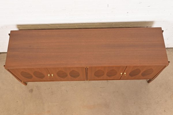 Kipp Stewart for Calvin Furniture Mid-Century Modern Walnut and Rosewood Sideboard Credenza, Newly Refinished - Image 9