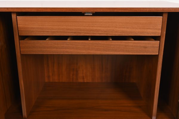 Kipp Stewart for Calvin Furniture Mid-Century Modern Walnut and Rosewood Sideboard Credenza, Newly Refinished - Image 6