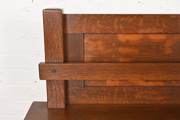 L. & J. G. Stickley Antique Mission Oak Arts & Crafts Strap-Hinge Sideboard, Newly Refinished - Image 8