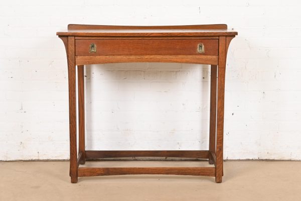 Lifetime Furniture Antique Mission Oak Arts & Crafts Puritan Buffet Server or Console Table, Circa 1900 - Image 2