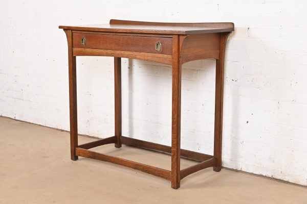 Lifetime Furniture Antique Mission Oak Arts & Crafts Puritan Buffet Server or Console Table, Circa 1900
