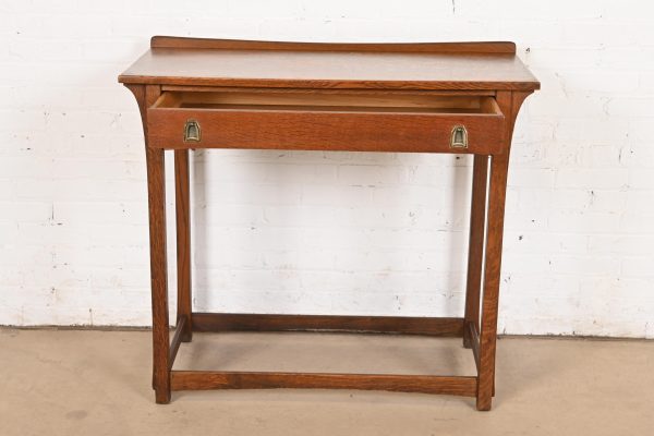 Lifetime Furniture Antique Mission Oak Arts & Crafts Puritan Buffet Server or Console Table, Circa 1900 - Image 5