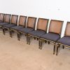 Baker Furniture French Regency Louis XVI Ebonized and Gold Gilt Cane Back Dining Chair or Side Chair - Image 11