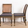 Baker Furniture French Regency Louis XVI Ebonized and Gold Gilt Cane Back Dining Chair or Side Chair - Image 3