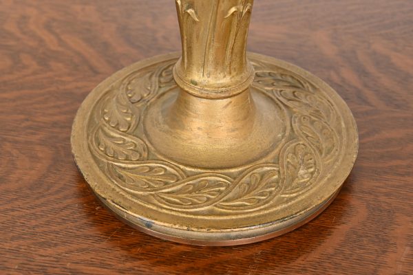 Antique Art Nouveau Slag Glass Table Lamp in the Manner of Handel, Circa 1920s - Image 7