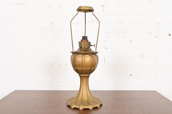 Antique Art Nouveau Slag Glass Table Lamp by Miller Lamp Co., Circa 1920s - Image 7