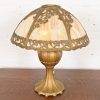 Antique Art Nouveau Slag Glass Table Lamp by Miller Lamp Co., Circa 1920s - Image 2