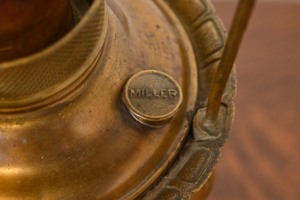 Antique Art Nouveau Slag Glass Table Lamp by Miller Lamp Co., Circa 1920s - Image 9